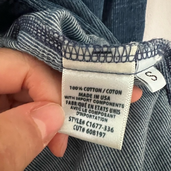 ANTHROPOLOGIE CLOTH AND STONE Chambray Button Down Long Sleeve Shirt Sz S - Picture 5 of 5